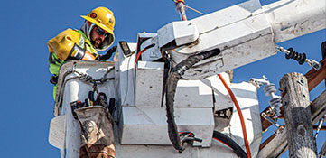 Eletricist working