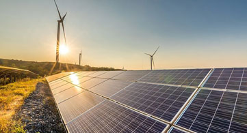 solar and wind farm