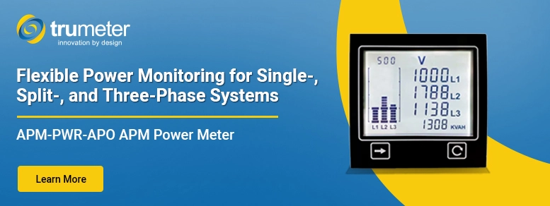 Image of the Trumeter APM-PWR-APO APM Power Meter with positive LCD