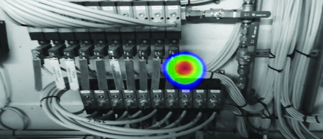 An acoustic image of electrical substation