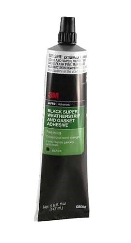 3M MMM-8011 Weatherstrip Adhesive, Black, for EPDM rubber-