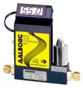 AALBORG GFC17A-VAL6-A0-3NC-10-SS Mass Flow Controller, 0 to 10 LPM N2, 1/4"-