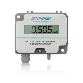 Accuenergy AcuPRE-WM-01-A-2 Wall Mount Differential Pressure Sensor with display, &amp;plusmn;1% FS accuracy, 0 to 0.1, 0.25, and 0.5&amp;quot;, 0 to 5 V DC-