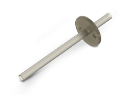 Accuenergy AcuPRE-XX-005 Static Pressure Tip, straight type, 304SS, 0° opening, 0.23 x 4.92" (6 x 125 mm)-