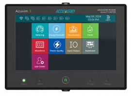 Accuenergy Acuvim 3 Series Advanced Power Quality Meter with DIN rail mount, 5 A, AC/DC-
