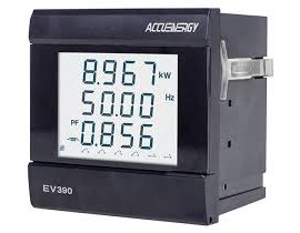 Accuenergy EV390-E1 Three Phase Multifunction Power and Energy Meter, 2 relay output, 6 digital inputs-