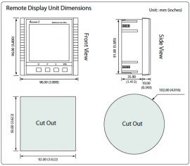 Acuvim REM-DS1 Remote Display for Acuvim DIN-Rail Mounted meters-