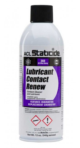 ACL Staticide 8606 Lubricant Contact Renew 1-Step Contact Cleaner and Lubricant, 11 oz, 12-pack-