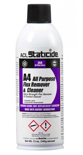ACL Staticide 8624 A4 All-Purpose Flux Remover and Cleaner Aerosol, 12 oz, 12-pack-