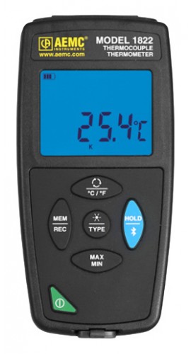 AEMC 1822 Thermocouple Thermometer Datalogger, dual channel-