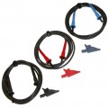 AEMC 2119.76 Safety Leads with Alligator Clips for AEMC Megohmmeters, Set of 3, Colour Coded, 10ft-