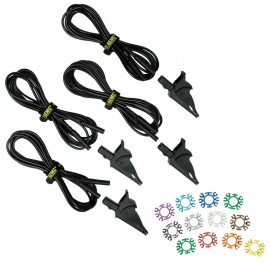 AEMC 2137.76 Test Leads, Set of 4, Black, 10ft (3m)-