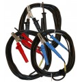AEMC 2151.17 Shielded Safety Leads with Hippo Clips for the 6550 and 6555, Colour Coded, Set of 3-