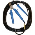 AEMC 2151.25 Shielded Safety Lead with Hippo Clip for the 6550 and 6555, Blue, 65ft-