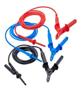 AEMC 2151.38 Lead Set of 3, 25 ft 15kV Safety Leads w/Clips-