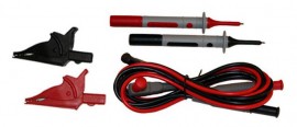 AEMC 2152.05 Silicone Leads, Test Probes &amp; Alligator Clips, Set of 2, Colour Coded-