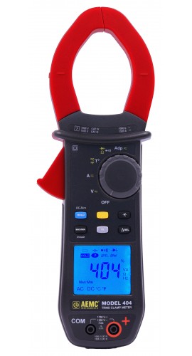 AEMC 404 Clamp-On Meter, 1000 A AC/1500 A DC, temperature-
