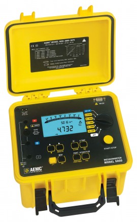 AEMC 5060 Digital Megohmmeter with Analog Bargraph and DataView Software, 5000V-