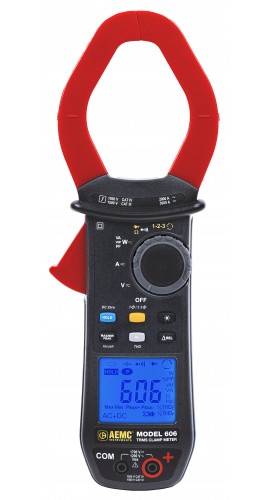 AEMC 606 Clamp-On Meter, 2000 A AC/3000 A DC, energy/power/THD-