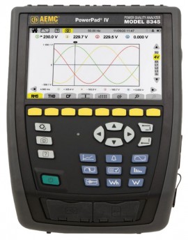 AEMC 8345 PowerPad IV Power Quality Analyzer with MiniFlex sensors, 5 to 1000 V AC/DC, 1000 V CAT IV-