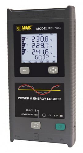 AEMC PEL 103 Power/Energy Data Logger Kit with LCD and sensors-
