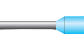 Altech 2621.0 Insulated Ferrule, 24 AWG, blue-