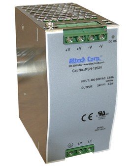Altech PSC-12024 Single Output DIN Rail Power Supply, 120 W, 24 V-