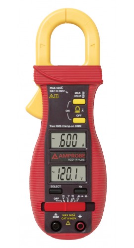 Amprobe ACD-14 PLUS Dual Display Clamp Multimeter with Temperature-