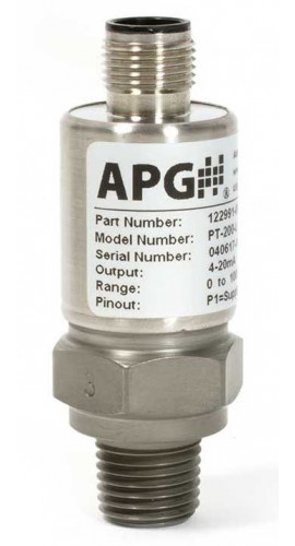 APG PT-200-L1-250PSIG-E51-P0 Industrial Pressure Transducer, 0.5%, 0-250 PSI, Packard Connector-