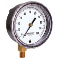 Ashcroft 1490 Pressure Gauge, 0/10 &amp;quot;H<sub>2</sub>O, 2.5&amp;quot; dial, &amp;frac14;&amp;quot; NPT male center back, black, glass filled polysulfone-