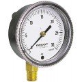 Ashcroft 1490 Pressure Gauge, 0 to 300 IW, 2.5&amp;quot; dial, &amp;frac14;&amp;quot; NPT male center back, black, glass filled polysulfone-