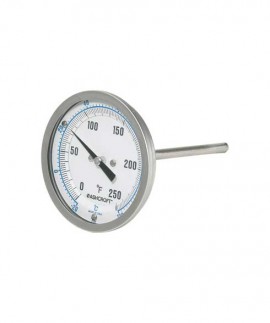 Ashcroft 30EI60R0400/250F Bimetal Thermometer, 4&quot; Stem, 0 to 250&amp;deg;F-