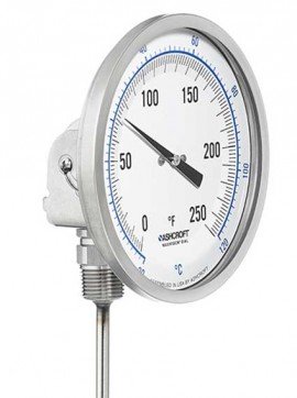 Ashcroft 30EL60R025-20/120C EL Series Bimetal Thermometer, -4 to 250&amp;deg;F-