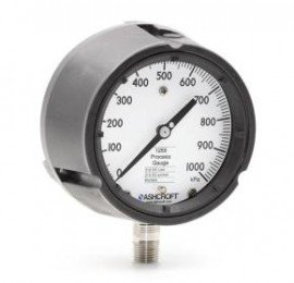 Ashcroft 1259 Pressure Gauge, 0 to 300 psi, 4.5&amp;quot; dial, &amp;frac12; NPT male lower, PBT polybutylene terephthalate-