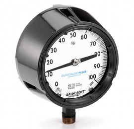 Ashcroft 1279 Duragauge Pressure Gauge, 0 to 30 psi, 4.5&amp;quot; dial, &amp;frac12; NPT male lower, phenolic-