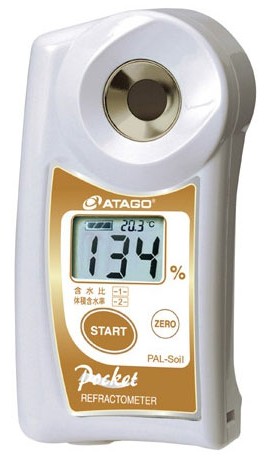 Atago 4571 PAL-Soil Digital Handheld Pocket Soil Moisture Refractometer, 0 to 200% Gravimetric Soil Moisture Range-