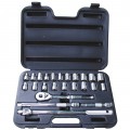 ATD Tools 1360 Socket Set, SAE and metric, 1/2" drive-