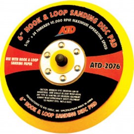 ATD Tools 2076 Sanding Disc Pad, 6", quick change-