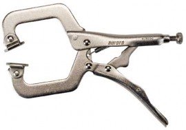 Aurora Tools TJZ096 C-Clamp Locking Pliers with Swivel Pads, 6&quot;-