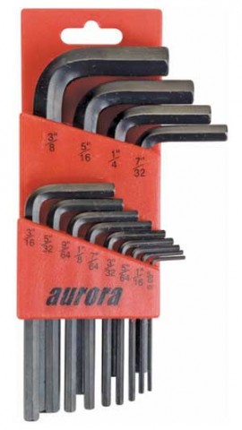 Aurora Tools TNB731 13-Piece SAE Hex Key Set, 1/20 to 3/8&quot;-