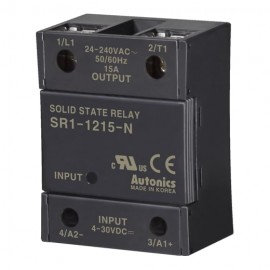 Autonics SR1 Single-Phase Solid State Relay with detachable heatsink, 4 to 30 V DC, 15 A-