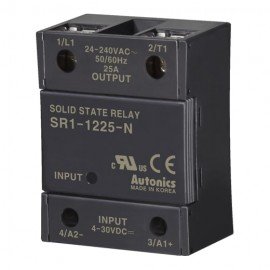 Autonics SR1 Single-Phase Solid State Relay with detachable heatsink, 4 to 30 V DC, 25 A-