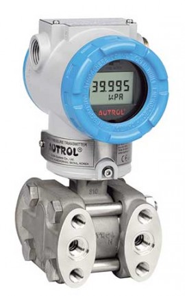 Autrol 3100-DX Differential Pressure Transmitter, static pressure 13.79 MP/2000 psi, 0.373 to 37.3 Kpa-