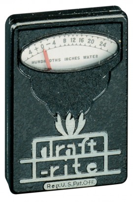Bacharach 0013-3000 Draftrite Pocket-Sized Manometer, 0.10 to -0.14 inH<sub>2</sub>O-