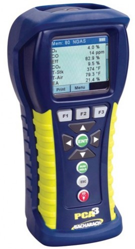 Bacharach PCA3 0024-8450 Portable Combustion Analyzer Kit with O<sub>2</sub>/CO/SO<sub>2</sub> Sensors-