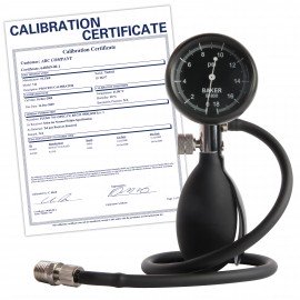 Baker B1800-NIST Squeeze Bulb Pressure Calibrator, 0 to 18 psig-