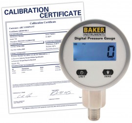 Baker B50000 Series Pressure Gauge, 0 to 1000 psi, &amp;frac14;&amp;quot; NPT bottom, SS housing,-