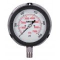 Baker LF45 Series Liquid Filled Pressure Gauge, 0 to 10,000 psi/0 to 70,000 kPa, 4.5&amp;quot; dial, &amp;frac14;&amp;quot; NPT bottom, impact resistant phenolic case-
