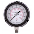 Baker LF45 Series Liquid Filled Pressure Gauge, 0 to 100 psi/0 to 700 kPa, 4.5&amp;quot; dial, &amp;frac12;&amp;quot; NPT bottom, impact resistant phenolic case-