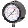 Baker LF45 Series Liquid Filled Pressure Gauge, 30&amp;quot;-0 to 15 psi, 4.5&amp;quot; dial, &amp;frac12;&amp;quot; NPT bottom, impact resistant phenolic case-